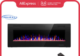 Aglucky 30" 50" 68" Electric Fireplace In-wall Recessed Wall Mounted