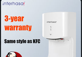 Interhasa! Automatic Hand Dryers With Tray High Speed Wind Sensor Hand